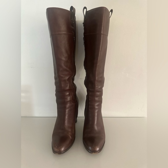 Banana Republic Luella Boots Dark Cognac Soft Leather - Picture 2 of 6